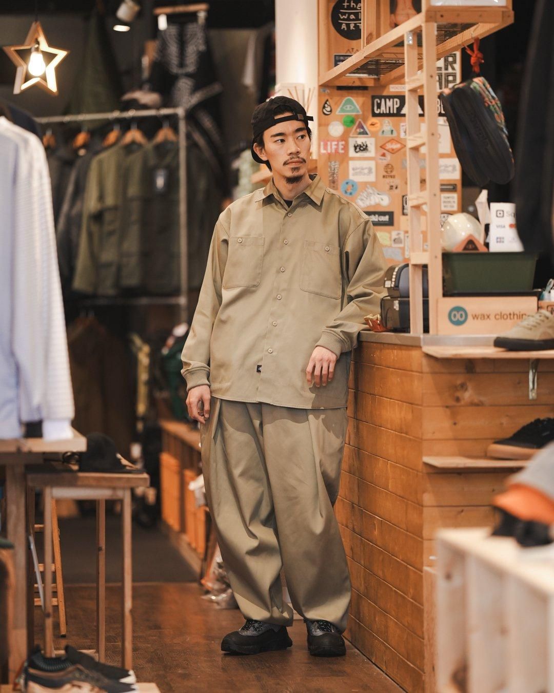 RELAX FIT[リラックスフィット] | RELAXFIT × DICKIES WORKSHIRTS - Khaki