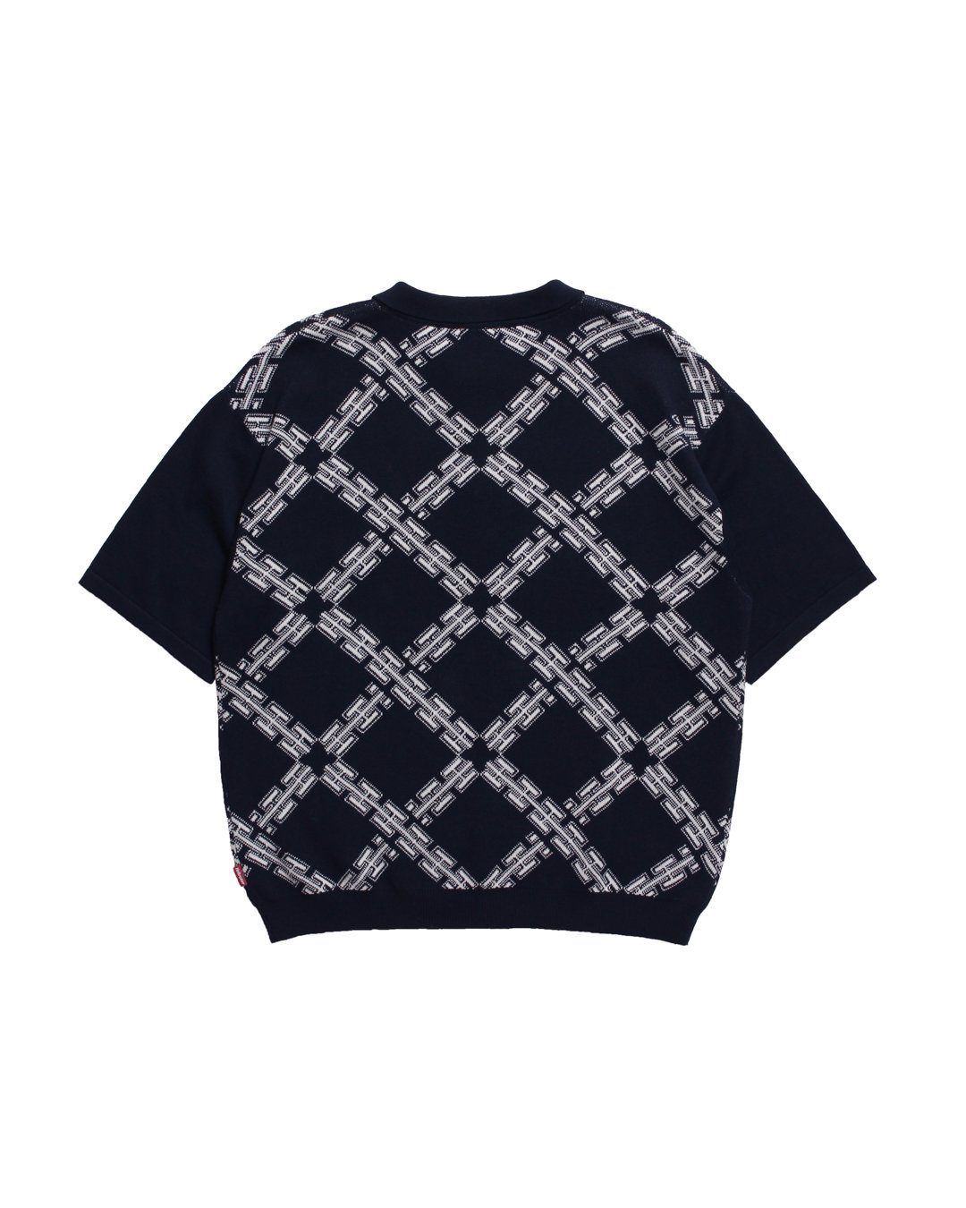 HELLRAZOR[ヘルレイザー] | H CHAIN POLO KNIT - Navy, White