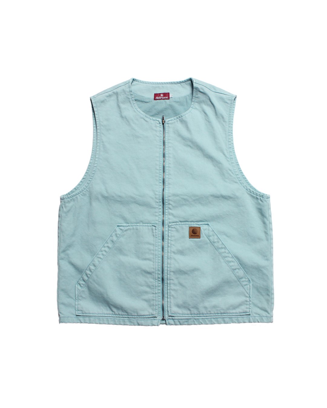 HELLRAZOR[ヘルレイザー] | OVER DYE DENIM VEST - Slate, Black