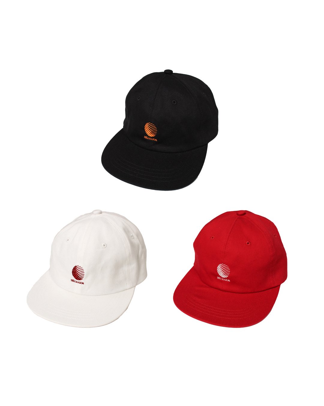 TWILL LOGO 6PANEL CAP - Black, White, Red