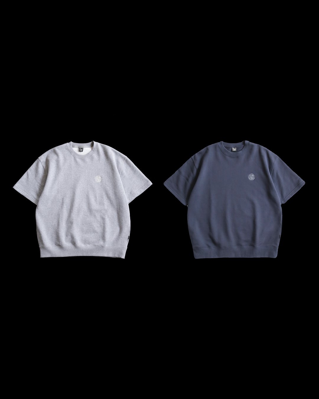 CAMPVIBES BAGGY S/S CREW - H.Gray, Navy