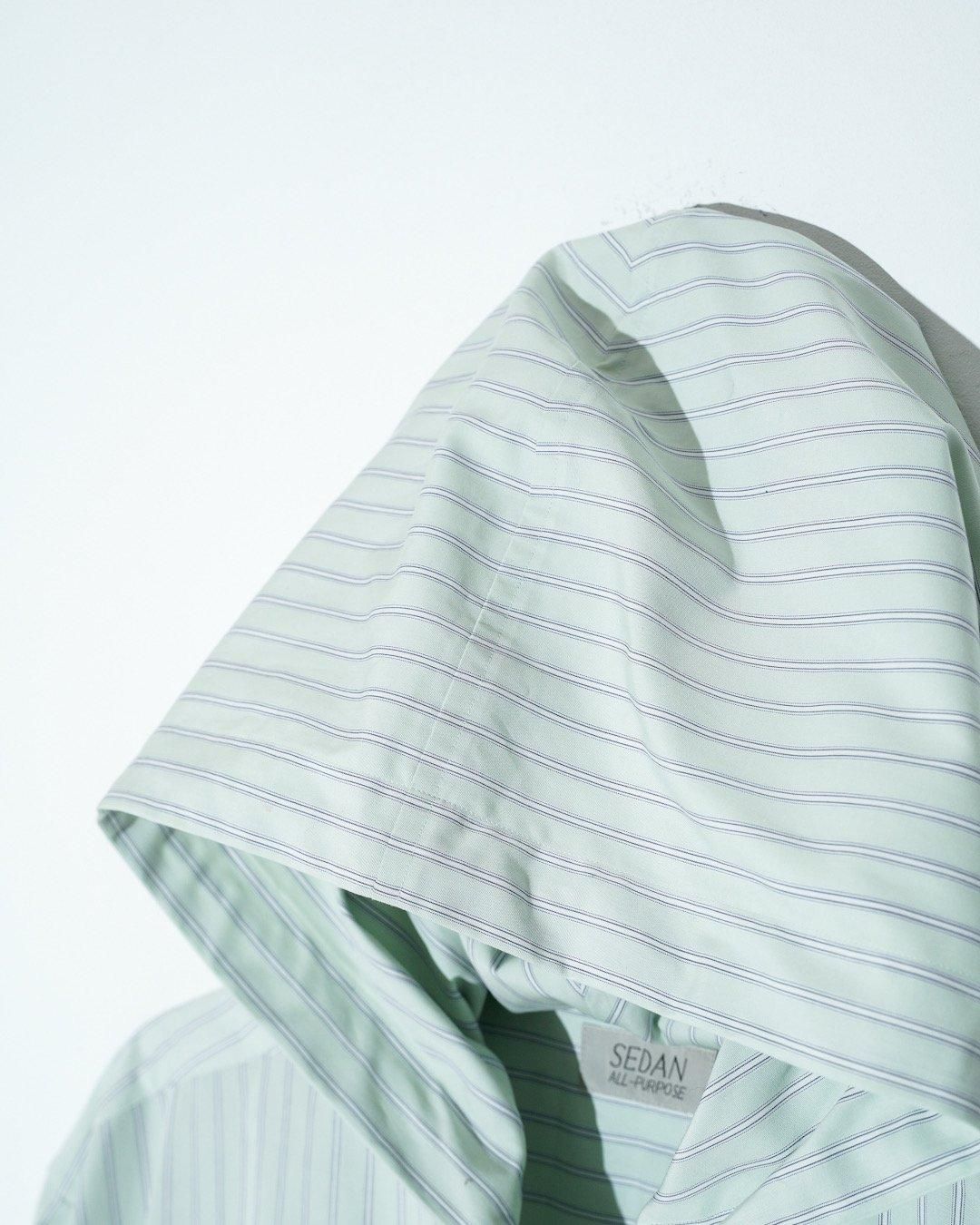 SEDAN ALL PURPOSE ストライプシャツ　セダンオールパーパス　L SEDAN ALL-PURPOSE[セダンオールパーパス] | STRIPED HOODED