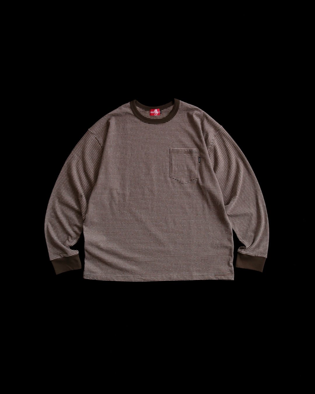 NUTTYMULTI BORDER POCKET L/S T-SHIRT