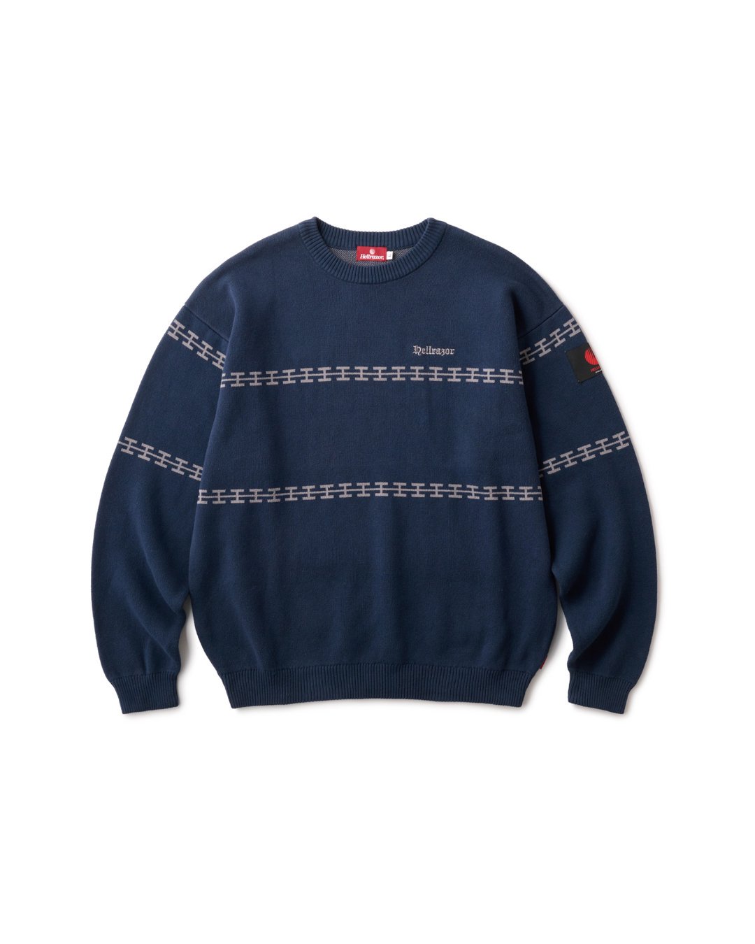 HELLRAZORH CHAIN LINE CREWKNIT