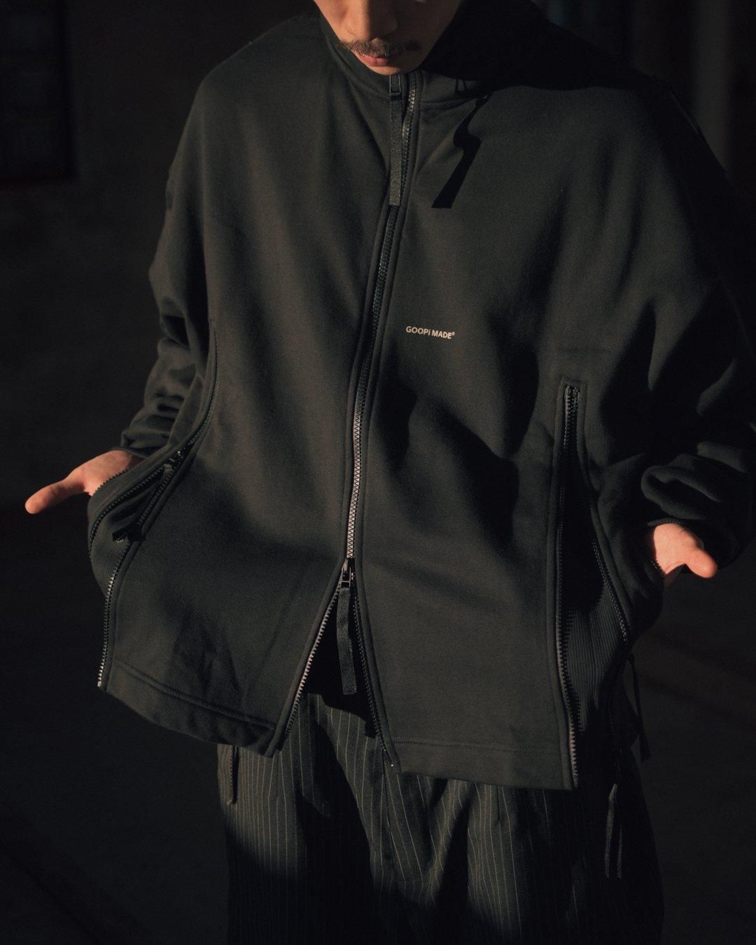 goopimade ジャケット　グーピー　ブラック GOOPiMADE - “PTH-01“ SOFTBOX Multi-Zip Cozy Jacket