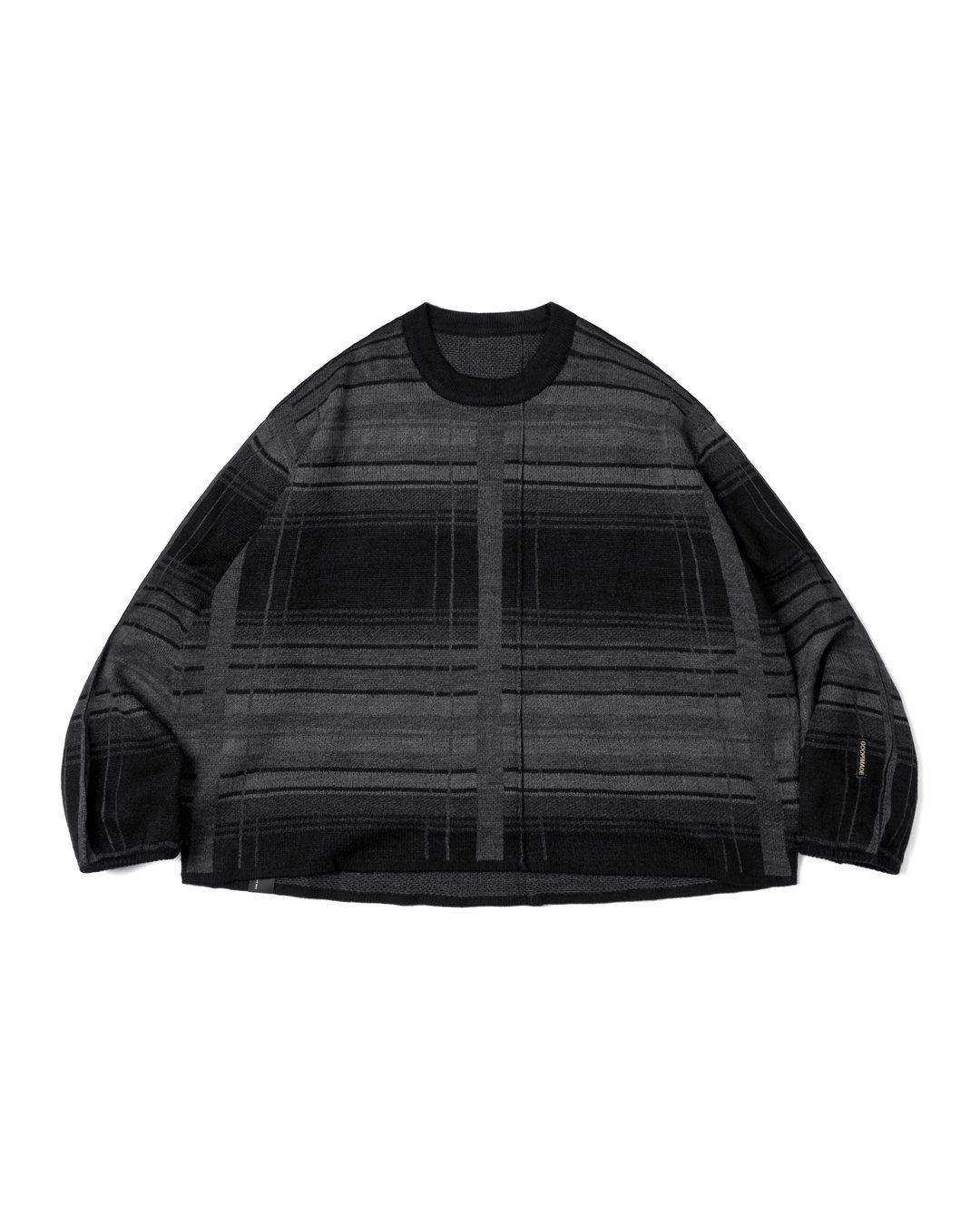 GOOPiMADEۡ8SE-01K MEGA-TYPE PLAID KNIT SWEATER