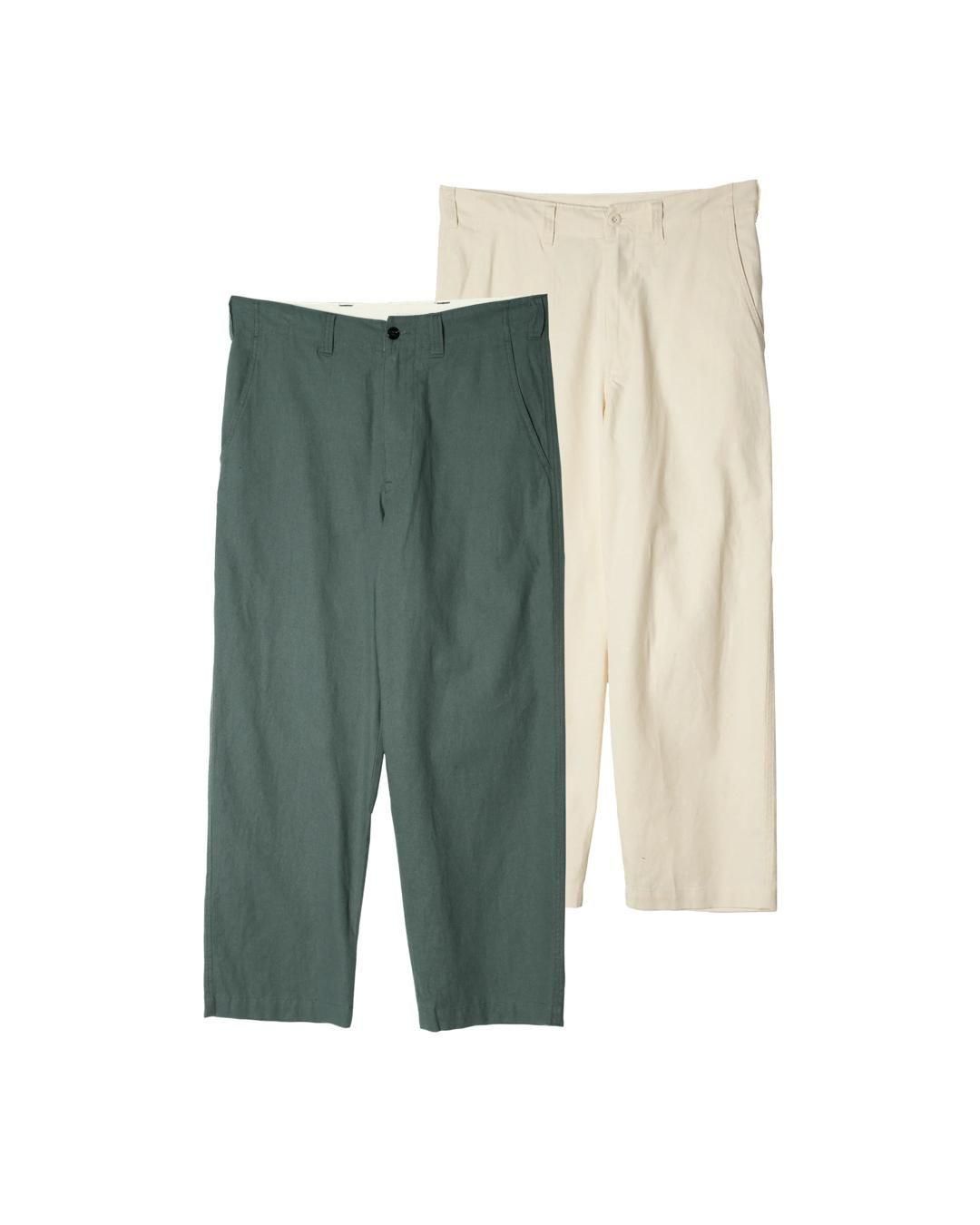 ARMY TWILLCOTTON LINEN SLAB FIELD PANTS