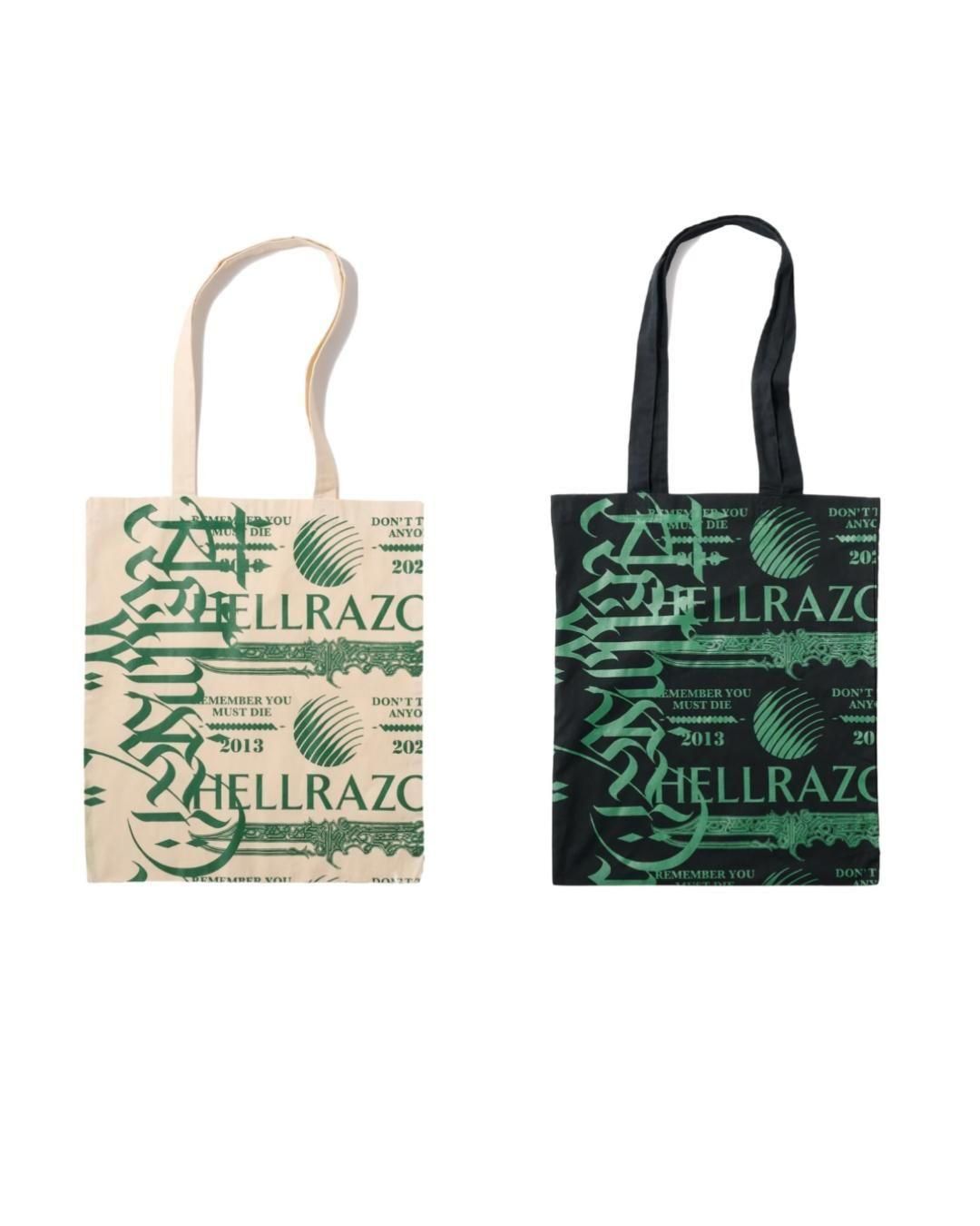 HELLRAZOR  MOZYSKEYLETTER TOTE BAG