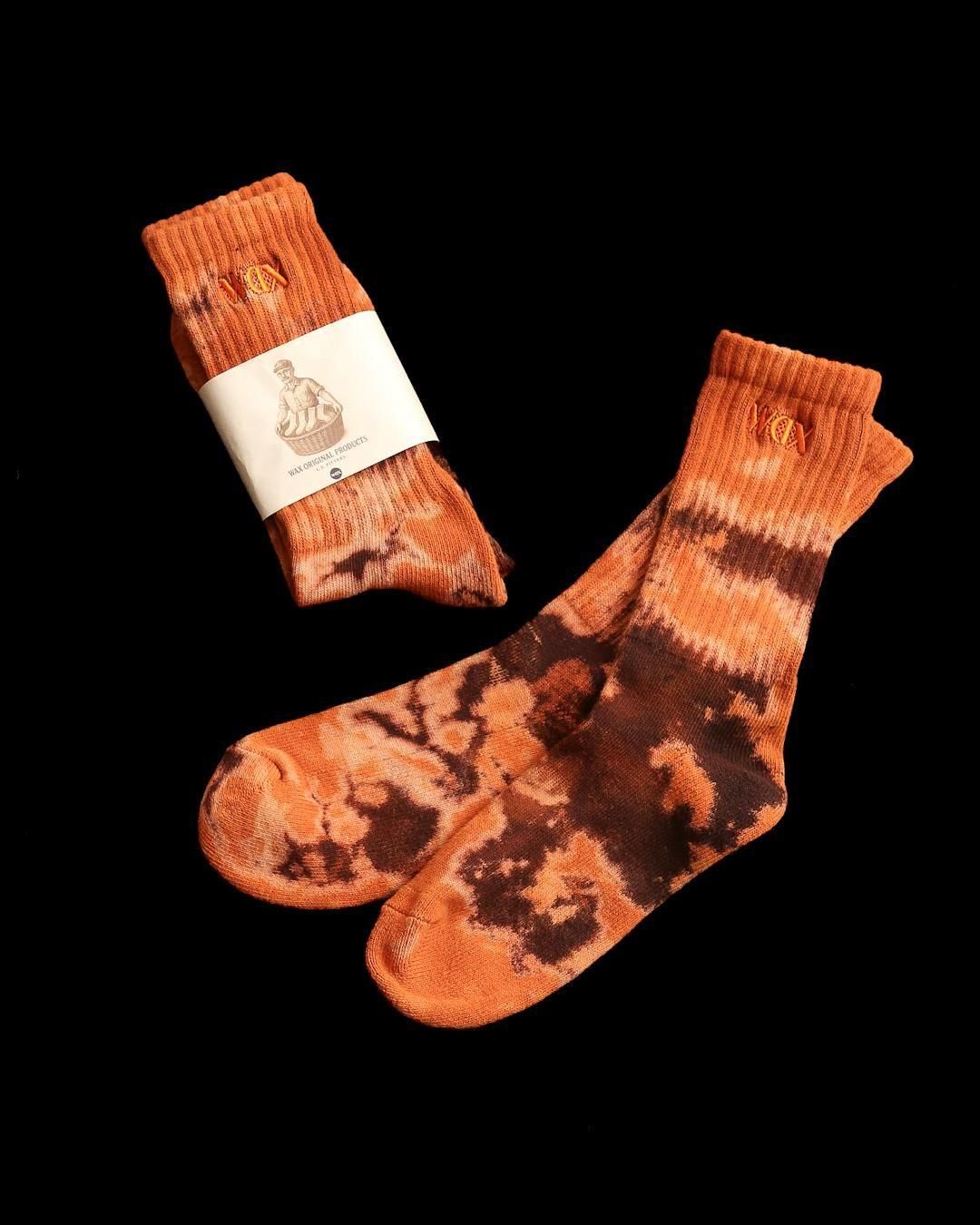 WAX ORIGINALBLEACHED LOGO SOCKS