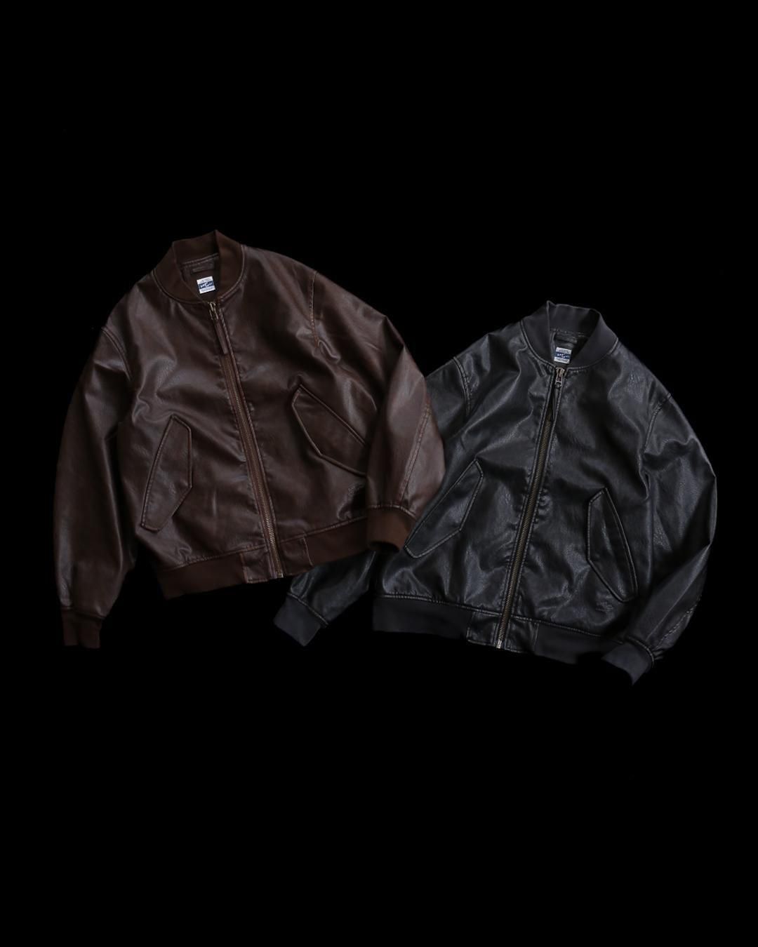 ARMY TWILLVEGAN LEATHER BLOUSON