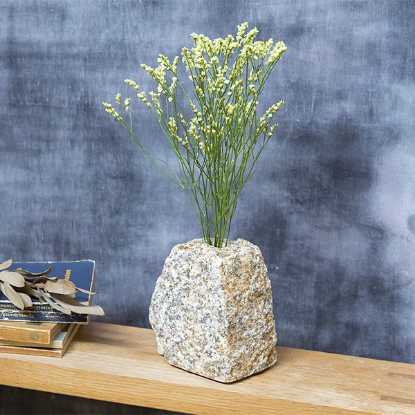花器 石の器 自然石の花生け - 花瓶