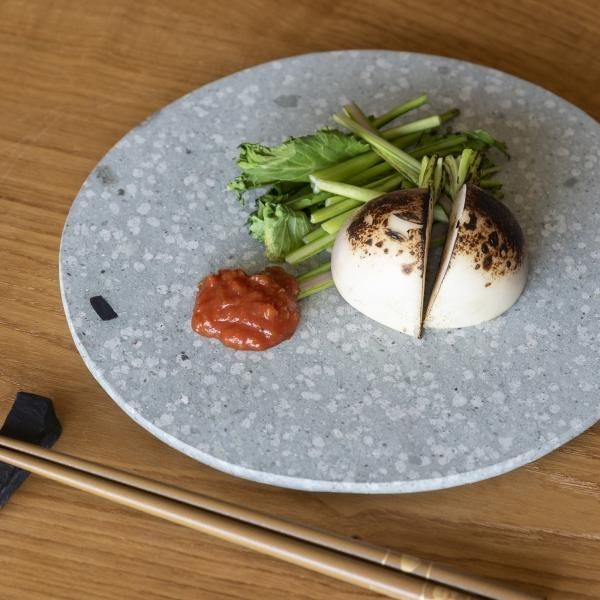 竜山石（青色）のプレート(お皿）大 | Plate (Large)