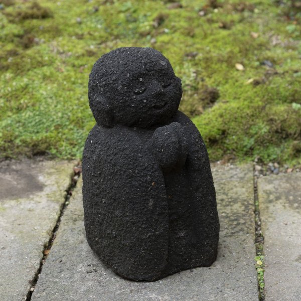 福岡県八女石製、黒いお地蔵様 | Black Jizo Statue Made of Yame Stone, Fukuoka, Japan