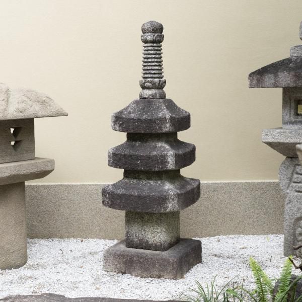 蛭川錆石製、三重塔（4尺） | Three-Story Pagoda