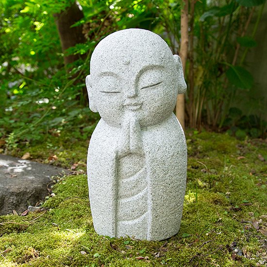 合掌地蔵さん(大)Jizo/白御影石