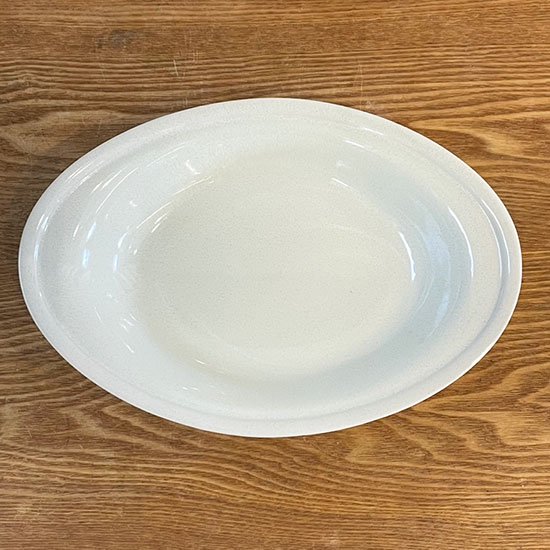 作山窯 (岐阜) / 美濃焼 / カレー皿 / 楕円皿 / 幅27.5cm / ホワイト