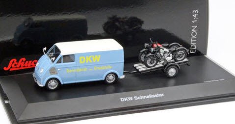 シュコー 450238800 1/43 DKW Schnelllaster `DKW` バイクトレーラー DKW RT 125, DKW RT 350  - ミニチャンプス専門店　【Minichamps World】