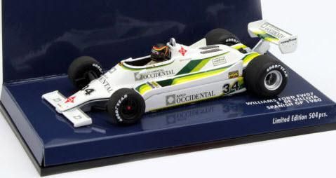 ミニチャンプス 400800034 1/43 ウイリアムズ フォード FW07 #34 E.ヴィッロータ スペインGP 1980 -  ミニチャンプス専門店　【Minichamps World】