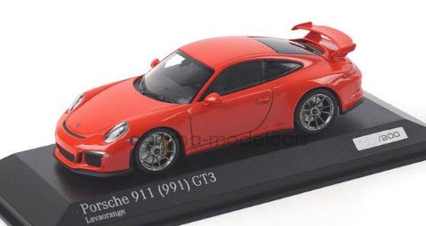 ミニチャンプス CA04316014 1/43 ポルシェ 911 991 GT3 ラヴァオレンジ