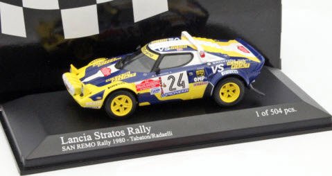 ミニチャンプス 430801224 1/43 ランチア ストラトス #24 ラリー 「OLIO FIAT」 TABATON/RADAELLI サンレモラリー  1980 - ミニチャンプス専門店 【Minichamps World】