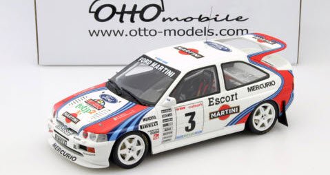 OTTO オットー OTM204 1/18 フォード エスコート RS コスワース グループA Rally 1000 Miglia 1995  (ブルー/レッド/ホワイト) - ミニチャンプス専門店 【Minichamps World】