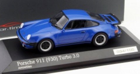 ミニチャンプス CA04316028 1/43 ポルシェ 911 (930) Turbo 3.0 アロウ ブルー 特注品 - ミニチャンプス専門店　 【Minichamps World】