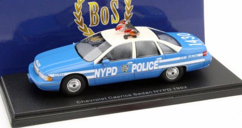 BoS Models BOS43077 1/43 シボレー カプリス セダン NYPD 1992 ブルー 