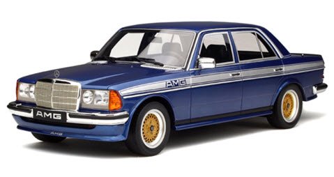 Otto オットー Otm221 1 18 メルセデスベンツ W123 Amg ブルー ホワイトストライプ ミニチャンプス専門店 Minichamps World