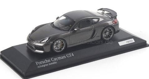 PMA 1/43 ポルシェ ケイマン GT4 2016 ブラック メタリック ミニチャンプス CA04316078 1/43 ポルシェ ケイマン GT4 グレイ
