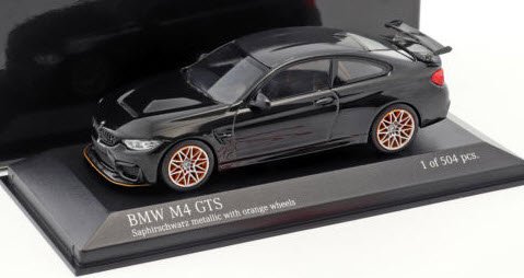 ミニチャンプス 410025222 1/43 BMW M4 GTS 2016 ブラックメタリック / オレンジホイール - ミニチャンプス専門店　 【Minichamps World】