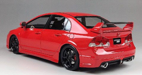 ONEMODEL 17B10-03 1/18 Honda Civic FD2 Mugen RR (Red