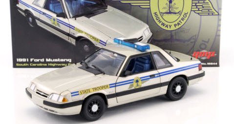 GMP 18844 1/18 1991 Ford Mustang South Carolina Highway Patrol SSP