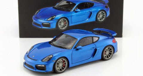 シュコー 450040200 1/18 ポルシェ ケイマン GT4 メタリックブルー