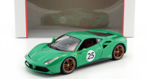 ブラーゴ Bburago 15676101 1/18 フェラーリ 488 GTB #25 The Green