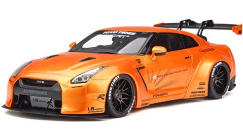 GTスピリット GTS742 1/18 LB☆ワークス GT-R (R35) (オレンジ) - ミニチャンプス専門店 【Minichamps  World】