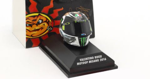 ミニチャンプス 398160096 1/8 AGV ヘルメット バレンティーノ・ロッシ モトGP ミサノGP 2016 - ミニチャンプス専門店　 【Minichamps World】