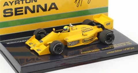 ④ミニチャンプス 1/43Lotus 99T 1987＆ 1/12ヘルメット