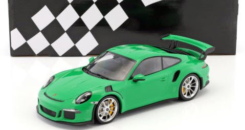 ミニチャンプス 153066229 1/18 ポルシェ 911 (991) GT3 RS 2015 ヴァイパー グリーン / マットシルバー ホイール  特注品 - ミニチャンプス専門店 【Minichamps World】