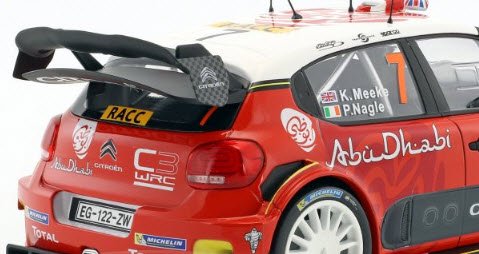 ノレブ 181634 1/18 シトロエン C3 WRC 2017年ラリー・スペイン 優勝 #7 K.Meeke/P.Nagle -  ミニチャンプス専門店　【Minichamps World】