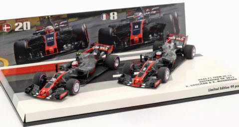 ミニチャンプス 447170820 1/43 HAAS F1 チーム フェラーリ VF-17 #8 ロマン・グロージャン & #20  ケビン・マグヌッセン 2017 セット 特注品 - ミニチャンプス専門店　【Minichamps World】