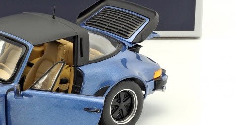 ノレブ 187663 1/18 ポルシェ 911 ターボ タルガ 1987 メタリックブルー - ミニチャンプス専門店　【Minichamps  World】