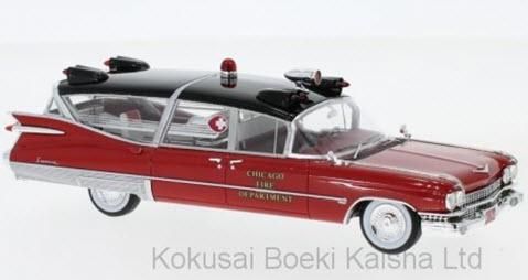 ミニカー　1/43 キャデラック Superior 救急車 シカゴ消防署 1959 [NEO45264] NEO専門店