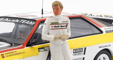 FigurenManufaktur AE180113 1/18 フィギュア アウディ Sport ラリー ドライバー Walter Rohrl  figure - ミニチャンプス専門店　【Minichamps World】