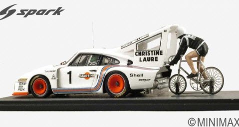 スパーク S1939 1/43 Porsche 935 Bicycle Speed Record 1977 Cyclist ...