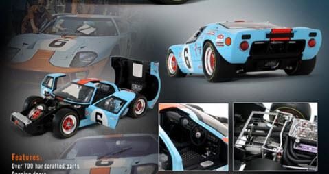 フォード GT40 ミニカー 1/12 GMP 1/12 Scale Diecast 12073 - Ford GT40 Gulf 1969 #6 - Blue