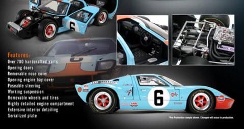 ACME M1201006 1/12 #6 1969 フォード ガルフ GT40 MKI - 1969 ACME M1201006 1/12 #6 1969 フォード ガルフ GT40 MKI - 1969