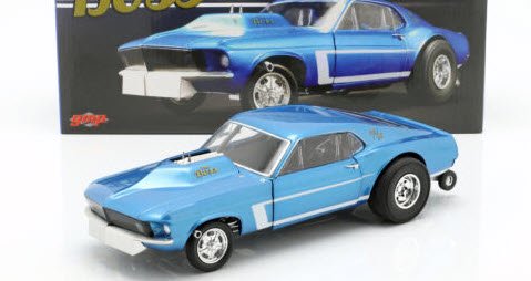 GMP 18913 1/18 フォード マスタング Gasser The Boss 1969 ブルーメタリック - ミニチャンプス専門店　 【Minichamps World】