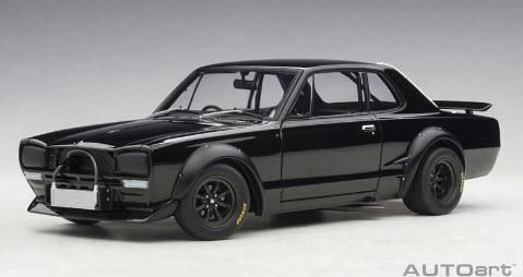 オートアート AUTOart 87278 1/18 日産 スカイライン GT-R (KPGC10) レーシング 1972 (ブラック) -  ミニチャンプス専門店　【Minichamps World】