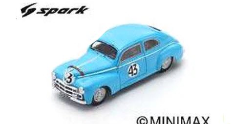 スパーク S4741 1/43 Peugeot 203 C No.43 24H Le Mans 1952 A.Constantin J.Poch -  ミニチャンプス専門店　【Minichamps World】