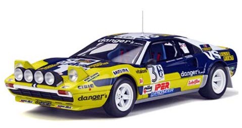 OTTO オットー OTM567 1/18 フェラーリ 308 GTB Gr.4 #3 (イエロー/ダークブルー) - ミニチャンプス専門店  【Minichamps World】